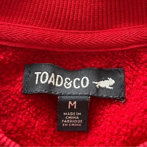 Toad & Co women’s Epiq short sleeve sweatshirt crew size medium in canoe red - Picture 4 of 13